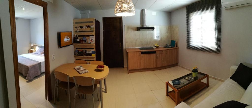 Kuchyň nebo kuchyňský kout v ubytování Apartaments Els Temporers