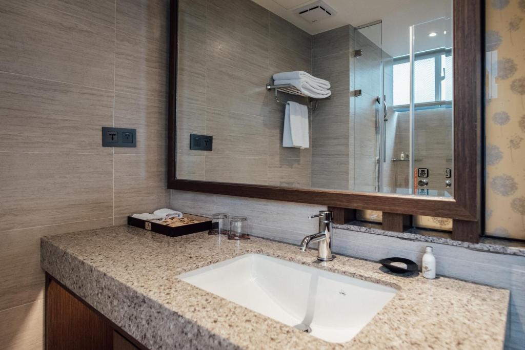 Koupelna v ubytování Hotel Sukimi