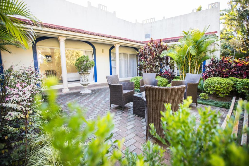 Zahrada ubytování Santorini Guesthouse