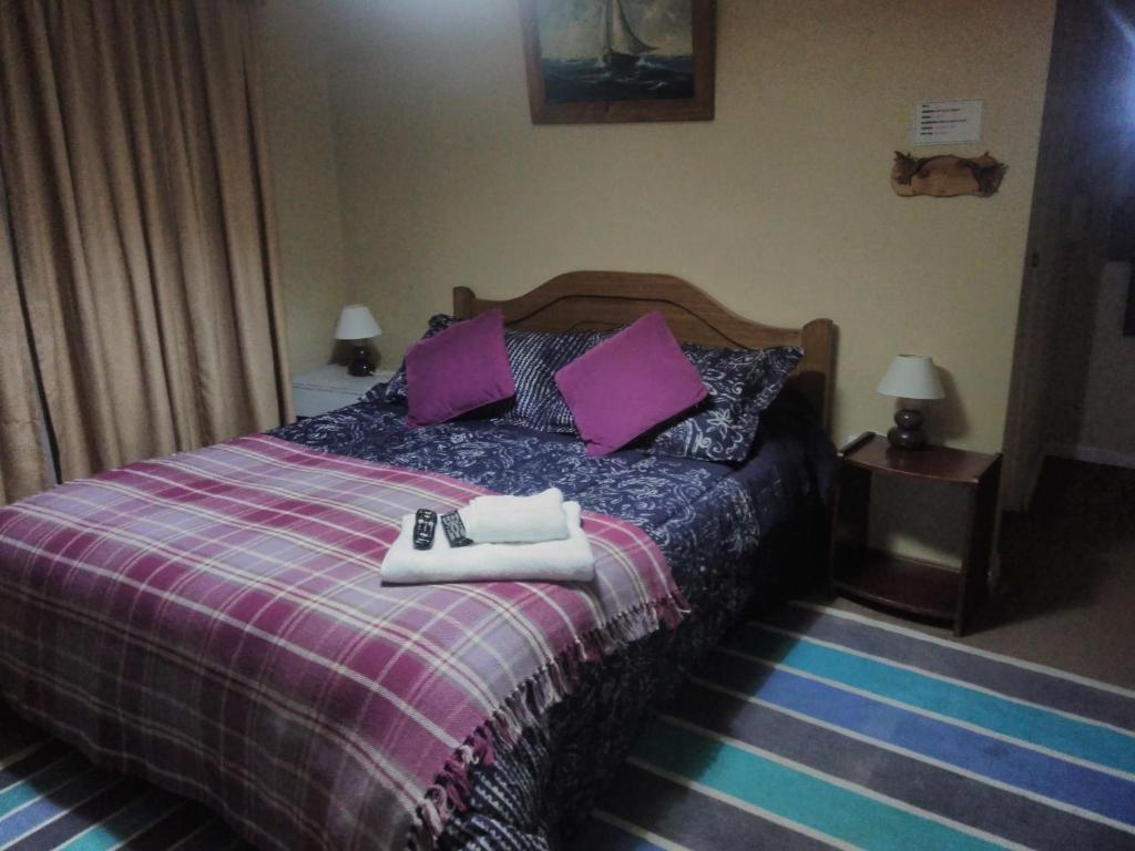 Katil atau katil-katil dalam bilik di Hostal Los Guindos