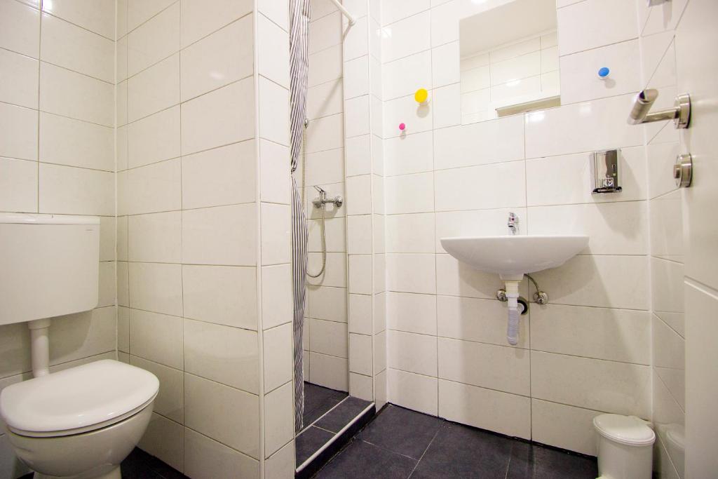Koupelna v ubytování Dioklecijan delux