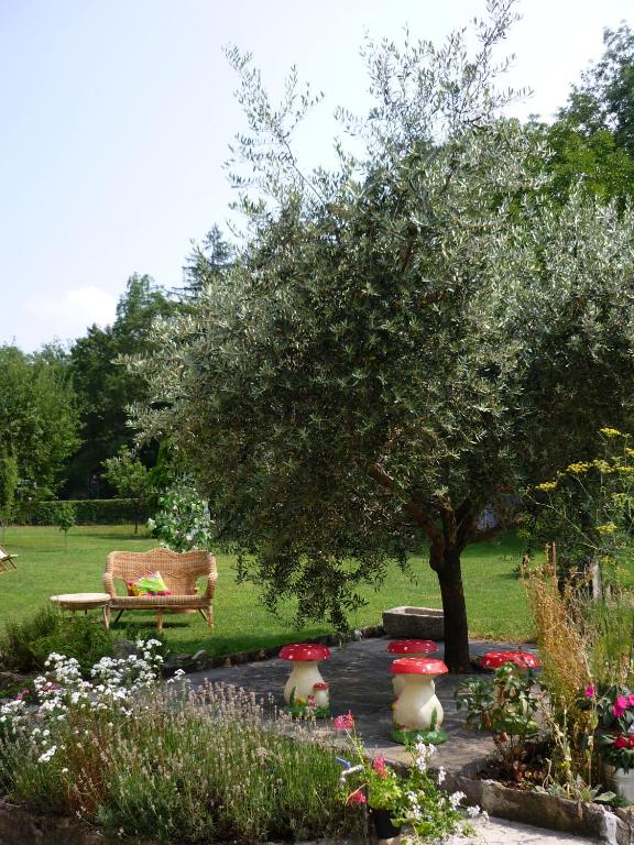 A garden outside il coniglio sulla luna