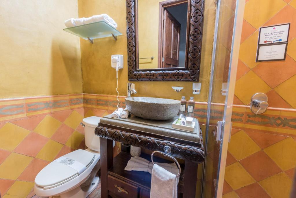 Koupelna v ubytování Casa Pedro Loza