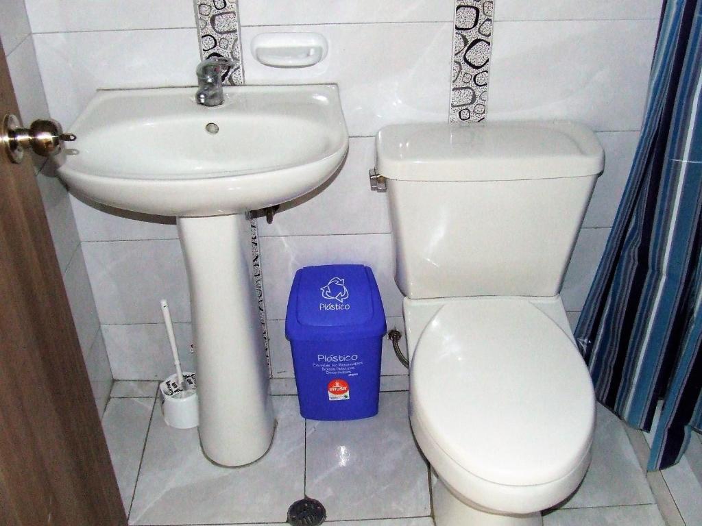 Koupelna v ubytování Dulce Hogar