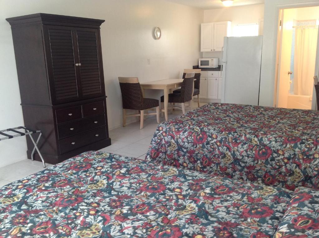 Kuchyň nebo kuchyňský kout v ubytování Birch Patio Motel
