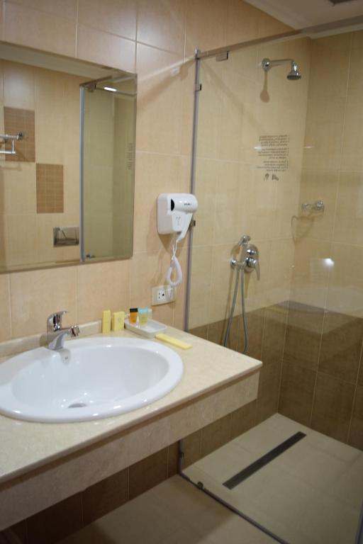 Koupelna v ubytování Artsakh Hotel