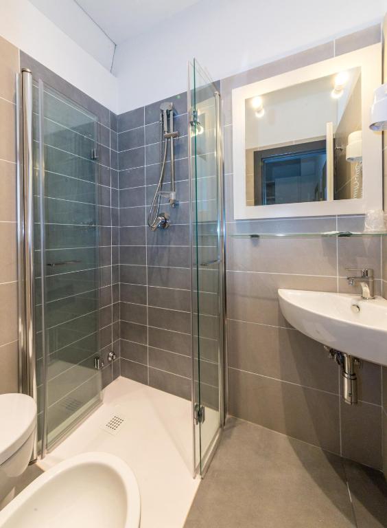 Koupelna v ubytování Hotel Torino