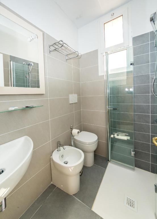 Koupelna v ubytování Hotel Torino