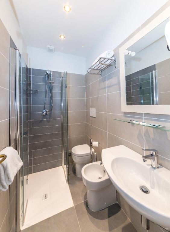 Koupelna v ubytování Hotel Torino