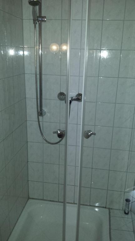 Koupelna v ubytování Am Mühlteich