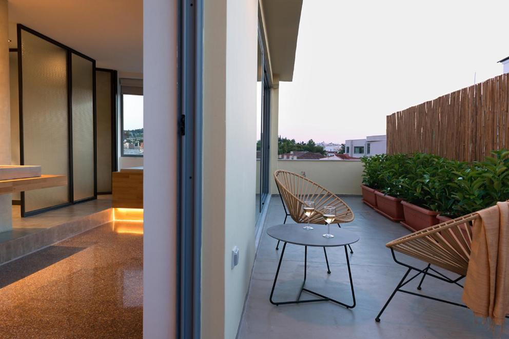 Balkón alebo terasa v ubytovaní Acropolis View Luxury Apartment