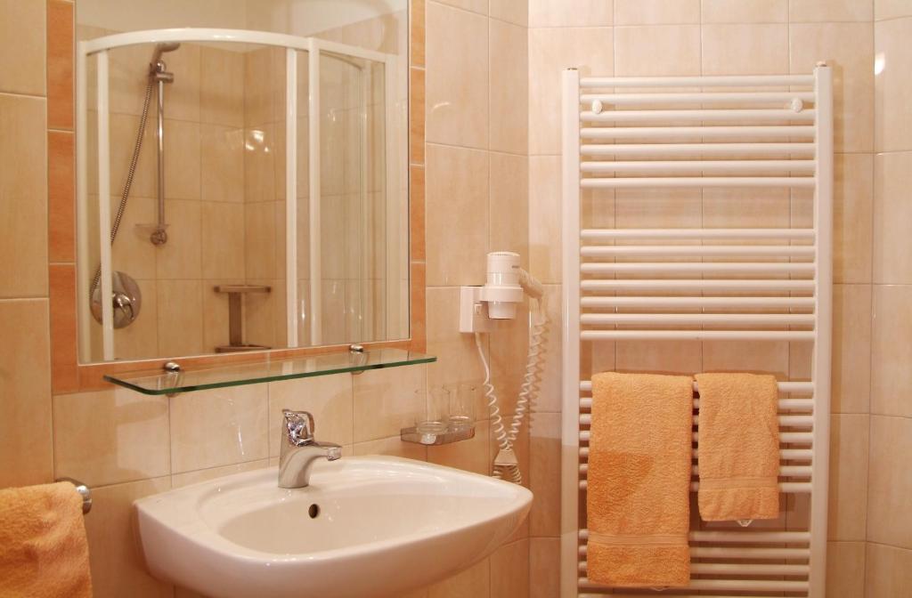 Koupelna v ubytování Hotel Gomagoierhof