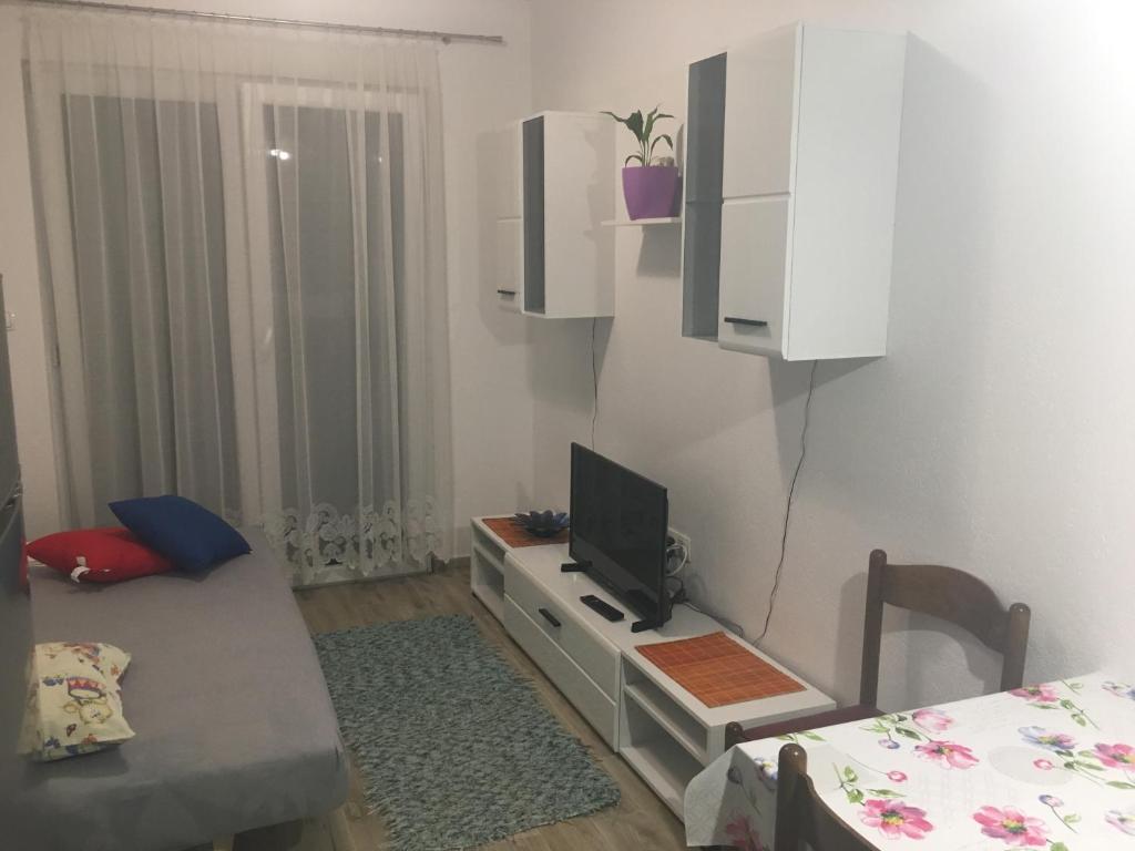 TV a/nebo společenská místnost v ubytování Apartments Pomalo