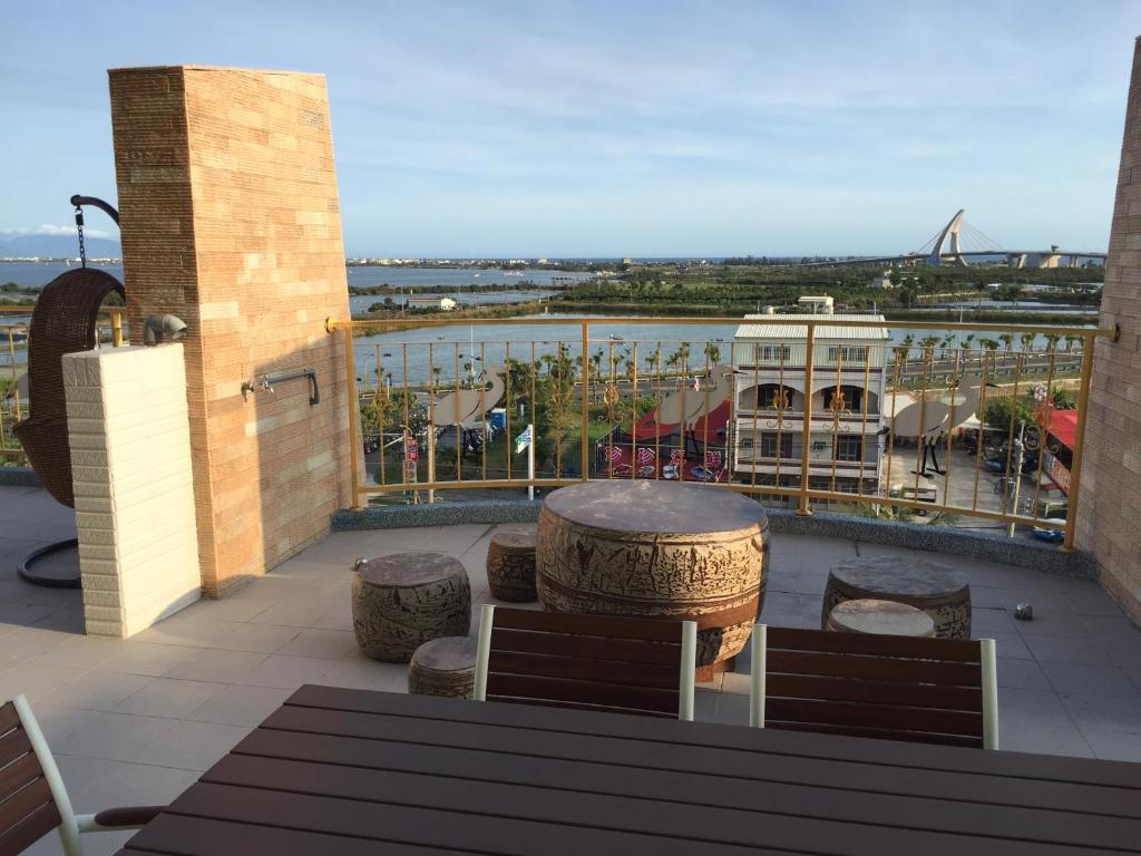 Balkón nebo terasa v ubytování 大鵬灣瞭望台 Top Bay B&B