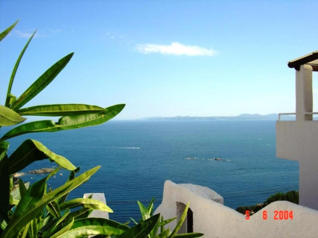 a view of the ocean from a house at Villa Buraux in Roses