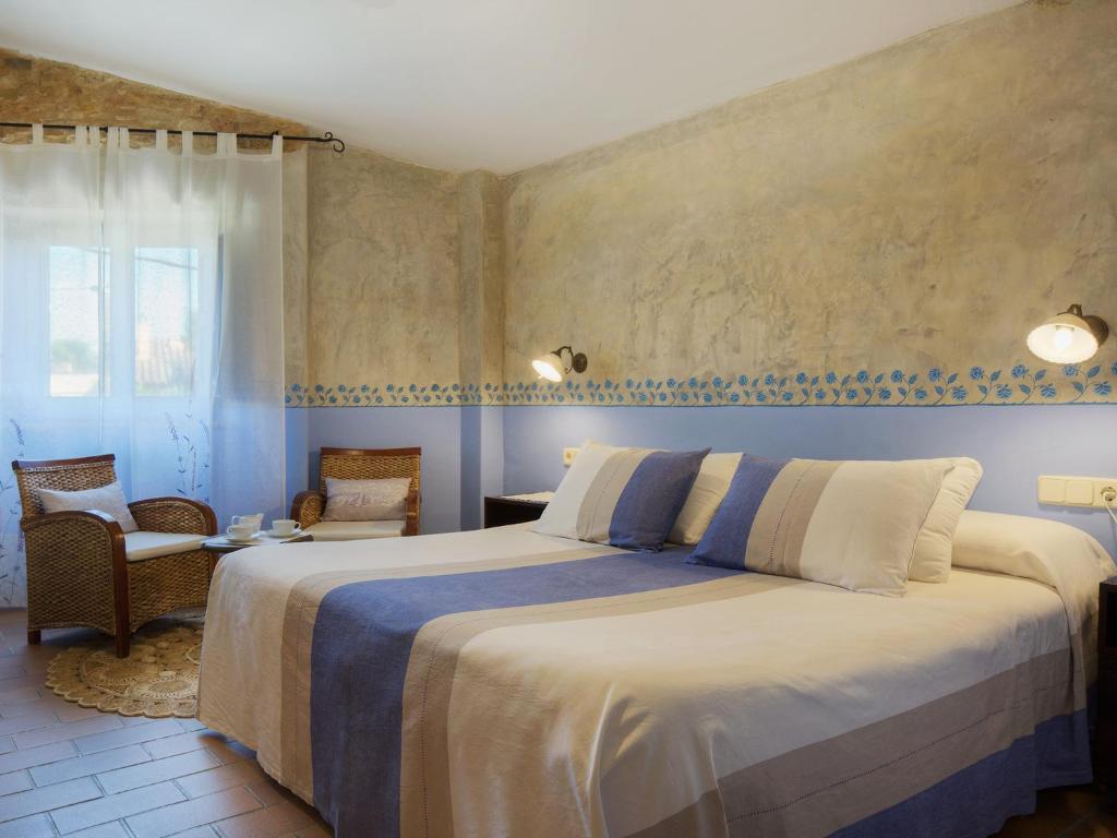 Letto o letti in una camera di Can Barrull-Costa Brava-Emporda