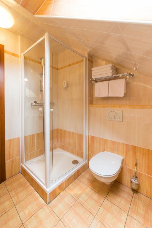 Koupelna v ubytování Hotel Admiral