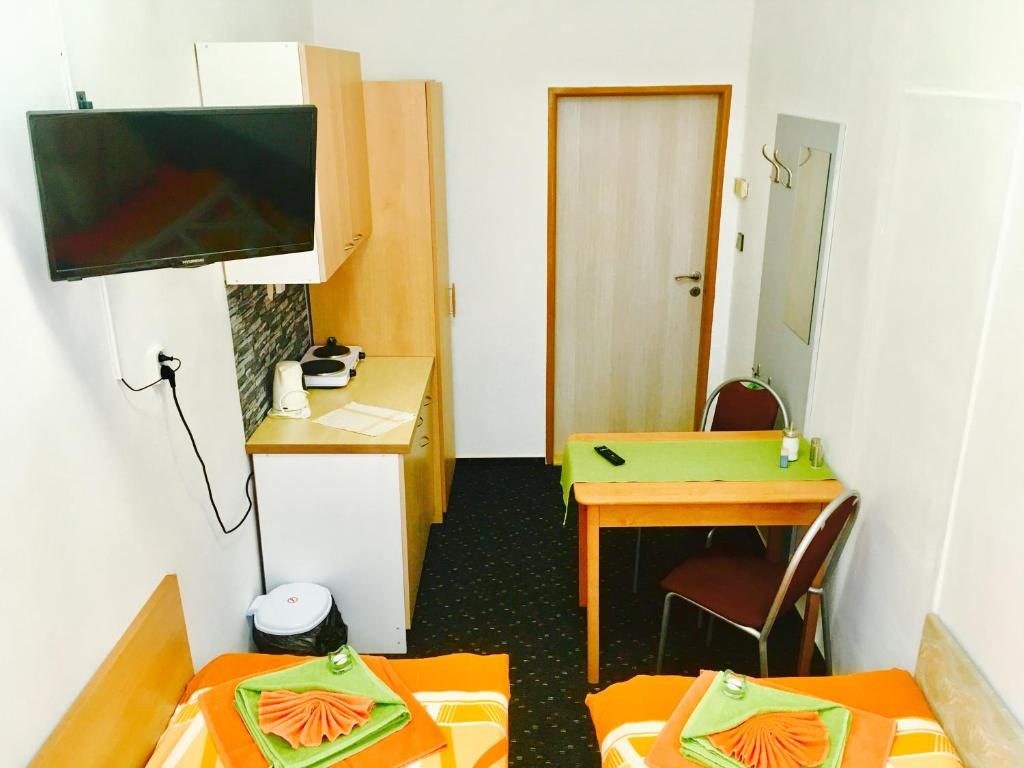 Kuchyň nebo kuchyňský kout v ubytování Apartments Radka