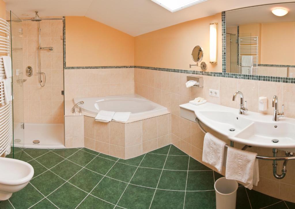 Koupelna v ubytování Hotel Tiefenbrunner