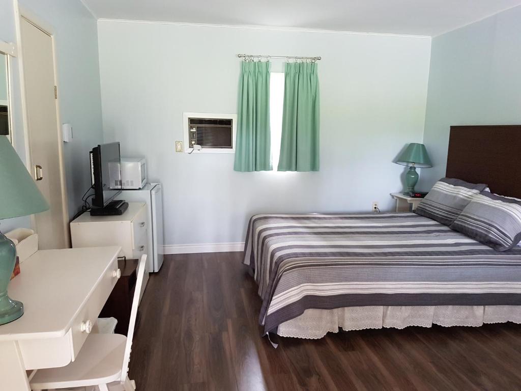 Postel nebo postele na pokoji v ubytování Pinecone Motel