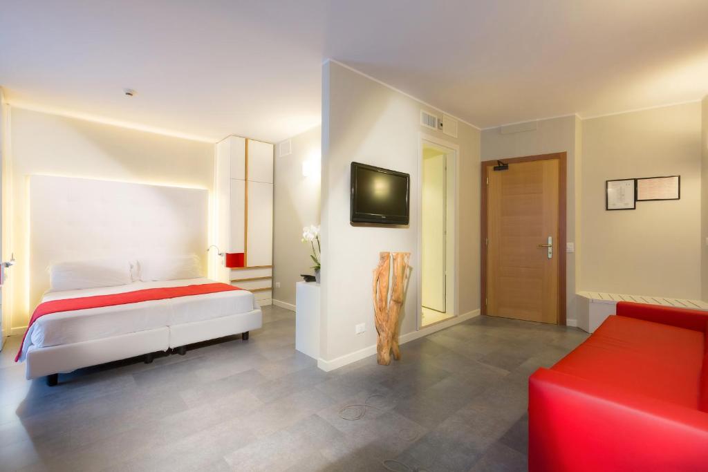 TV a/nebo společenská místnost v ubytování Hotel Garden Sea Wellness & Spa 4 stelle superior