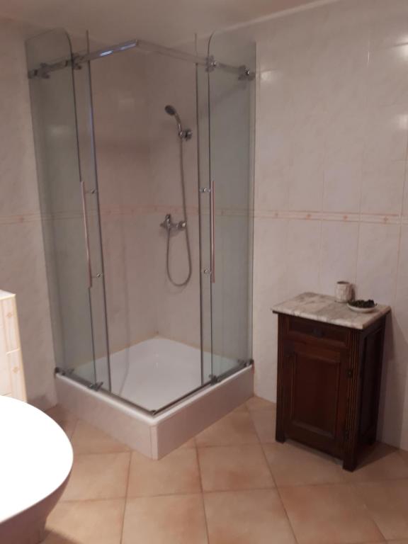 Kúpeľňa v ubytovaní Csónakos Vendégház