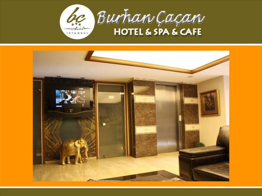 TV a/nebo společenská místnost v ubytování BC Burhan Cacan Hotel & Spa & Cafe