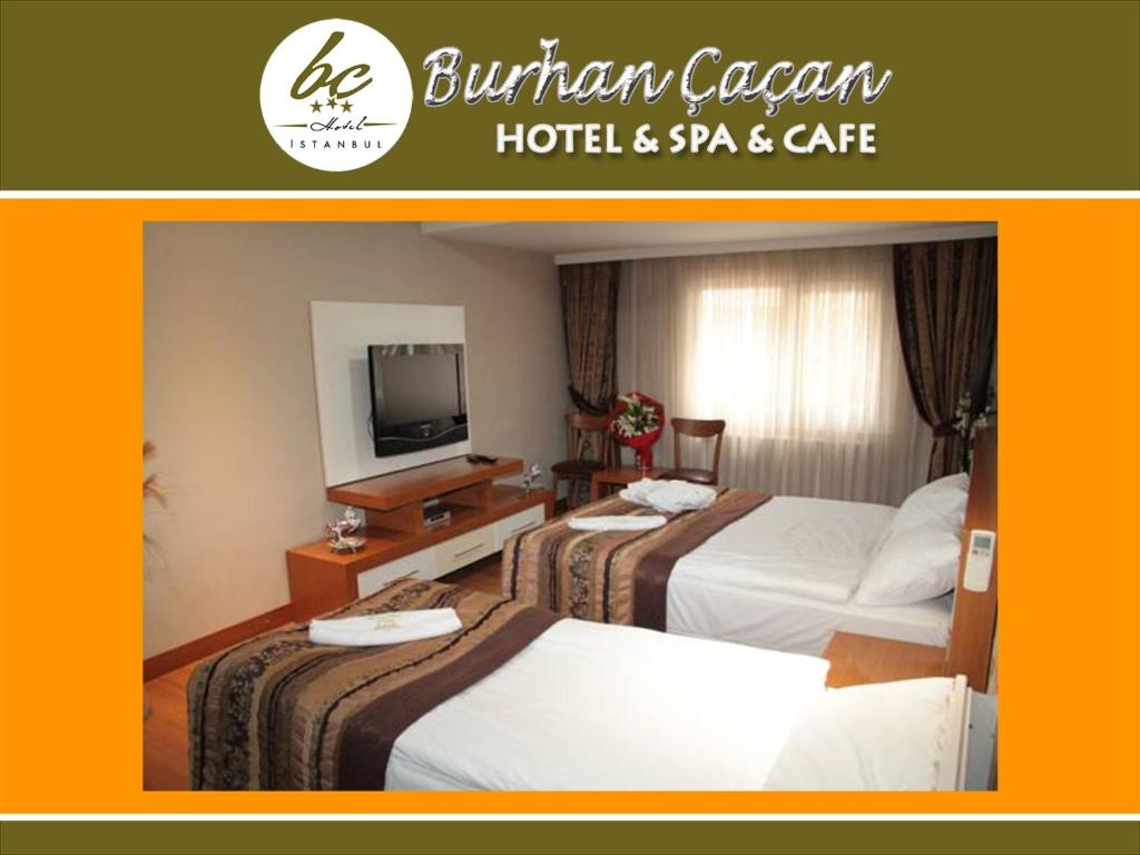 Postel nebo postele na pokoji v ubytování BC Burhan Cacan Hotel & Spa & Cafe