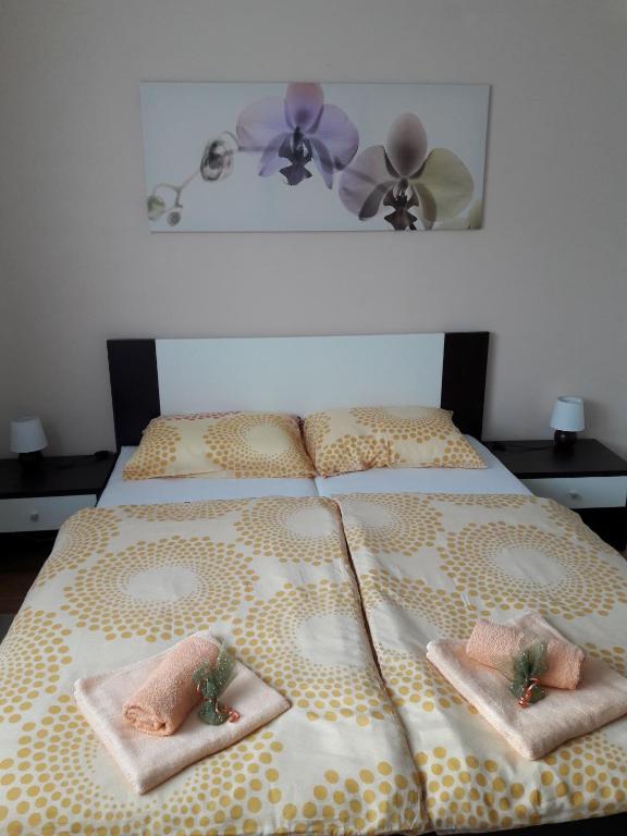 Postel nebo postele na pokoji v ubytování Apartments Korana, BelajskePoljice