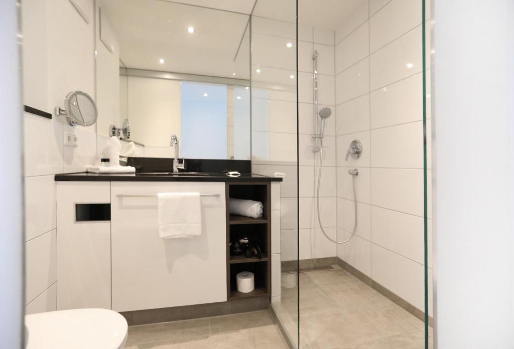 Koupelna v ubytování 3G Hotel