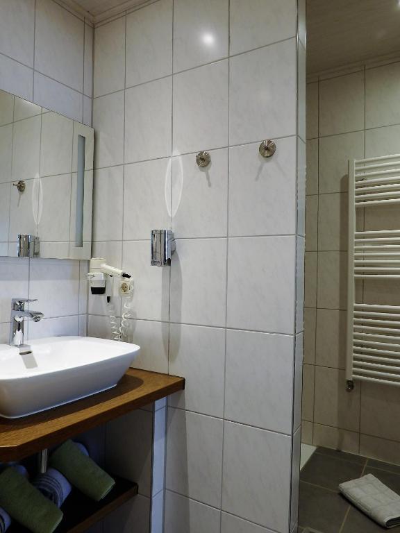 Koupelna v ubytování Hotel Rose