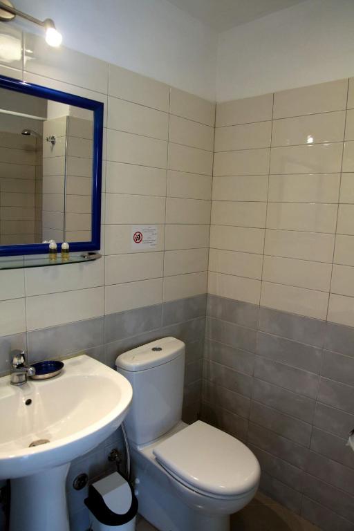 Koupelna v ubytování Hotel Princi i Vogel