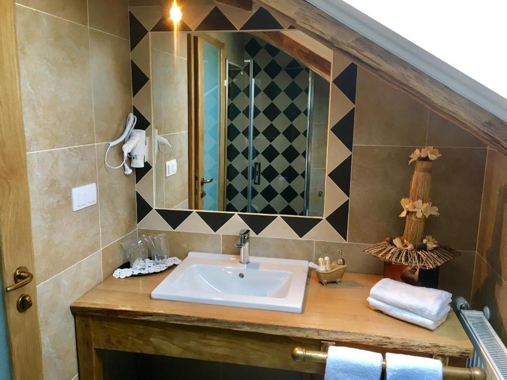 Koupelna v ubytování Guesthouse Žganjer