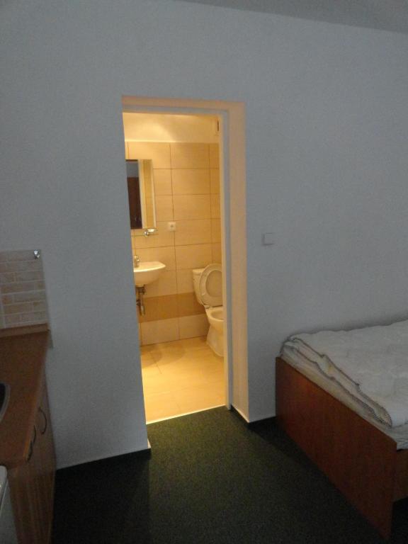 Postel nebo postele na pokoji v ubytování Penzion Ve Vile