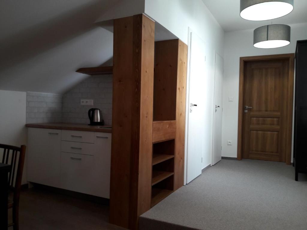 Kuchyň nebo kuchyňský kout v ubytování Penzión Chata Valaška