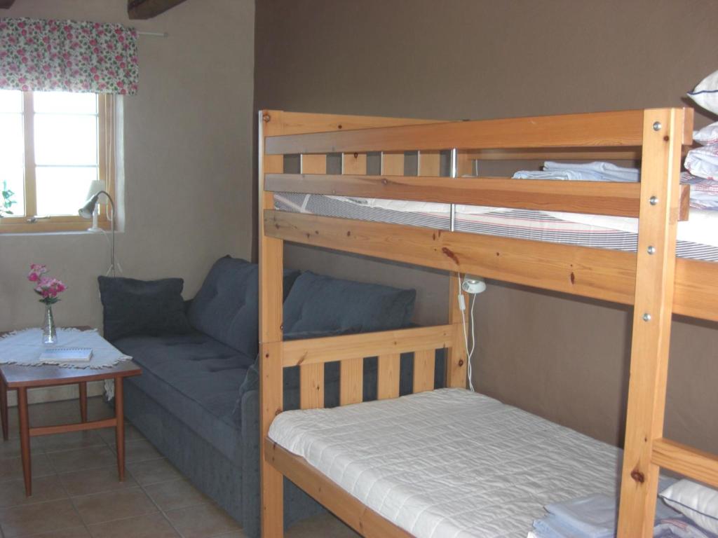 Postel nebo postele na pokoji v ubytování Hagestad 47