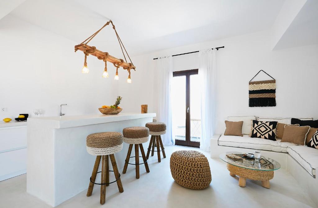 A seating area at Le Blanc Suite