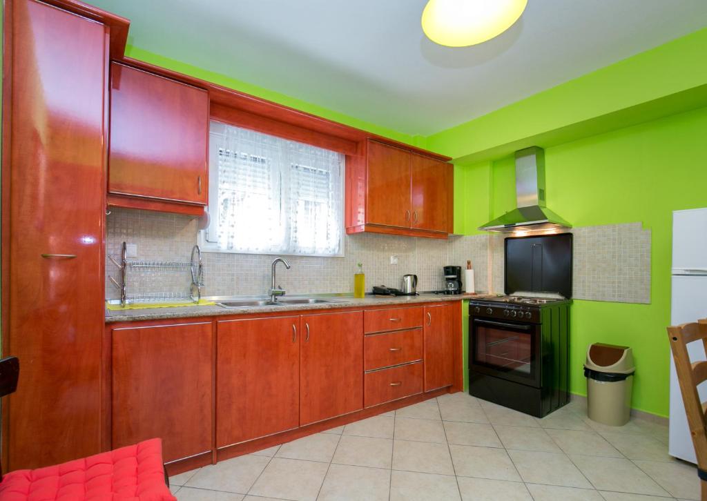 Kuchyň nebo kuchyňský kout v ubytování Grande Apartments