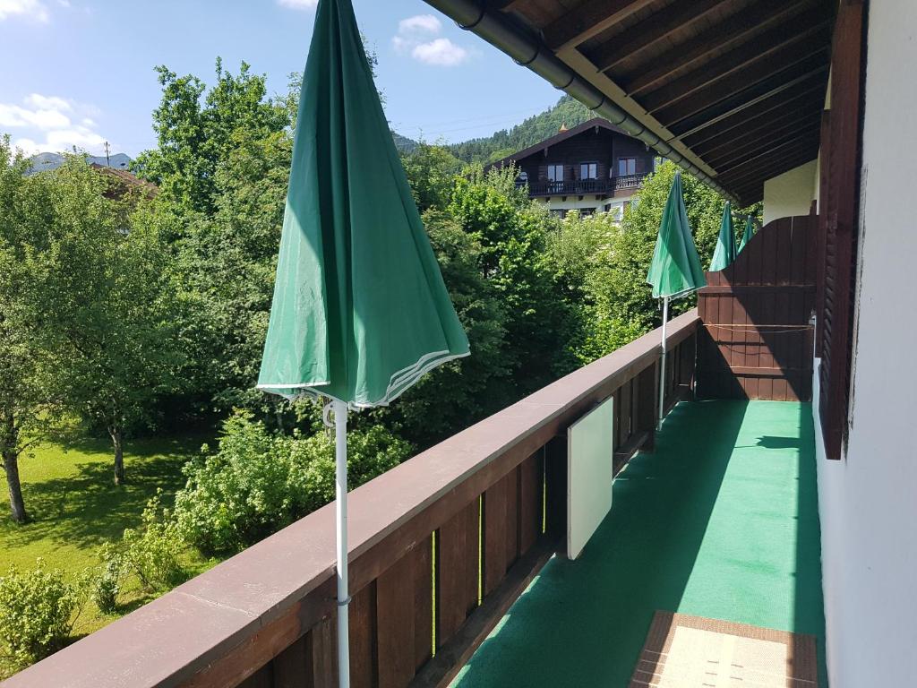 Balkón nebo terasa v ubytování Gästehaus Meran