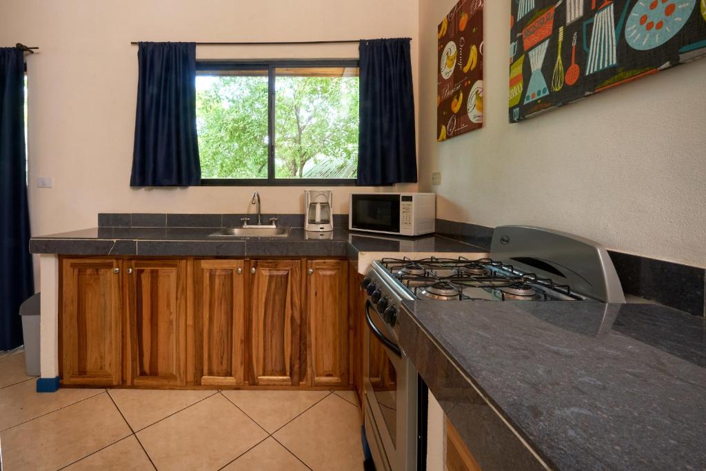 Kuchyň nebo kuchyňský kout v ubytování Tamarindo Blue Apartments
