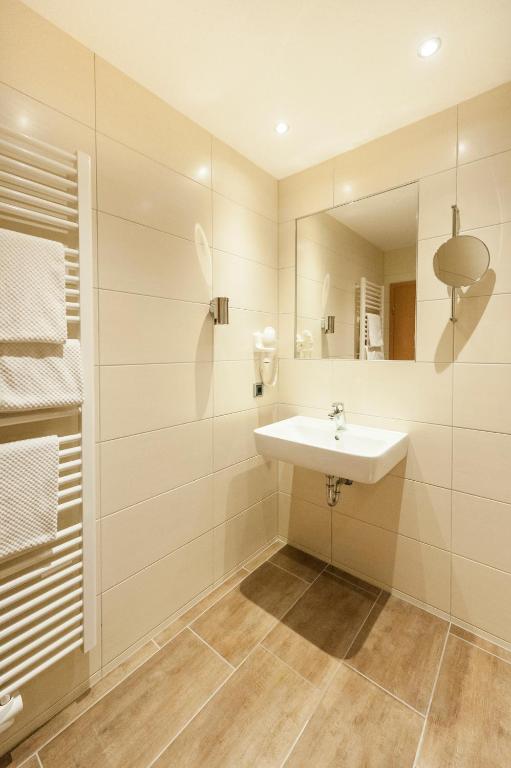Koupelna v ubytování Hotel Hilker