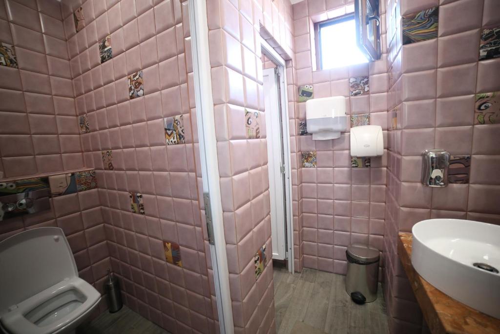 Koupelna v ubytování Hotel Agapi Mamaia