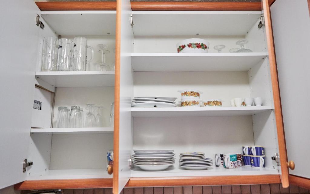 Kuchyň nebo kuchyňský kout v ubytování Appartements Alpin