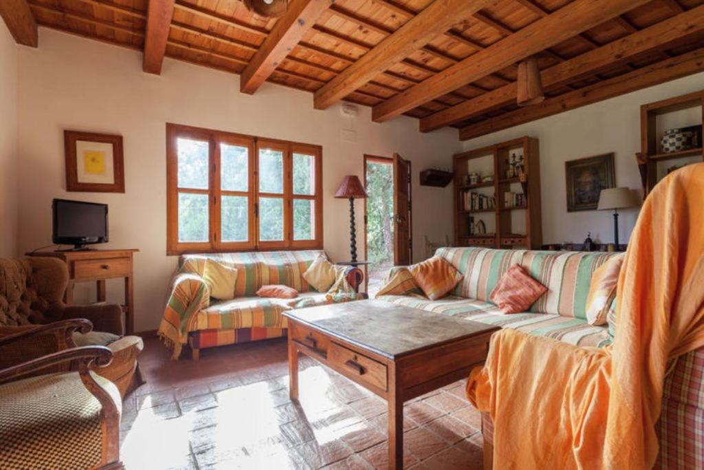 Televízia a/alebo spoločenská miestnosť v ubytovaní Finca Montemateo