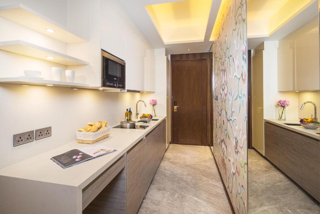 Kuchyň nebo kuchyňský kout v ubytování Ascott Macau