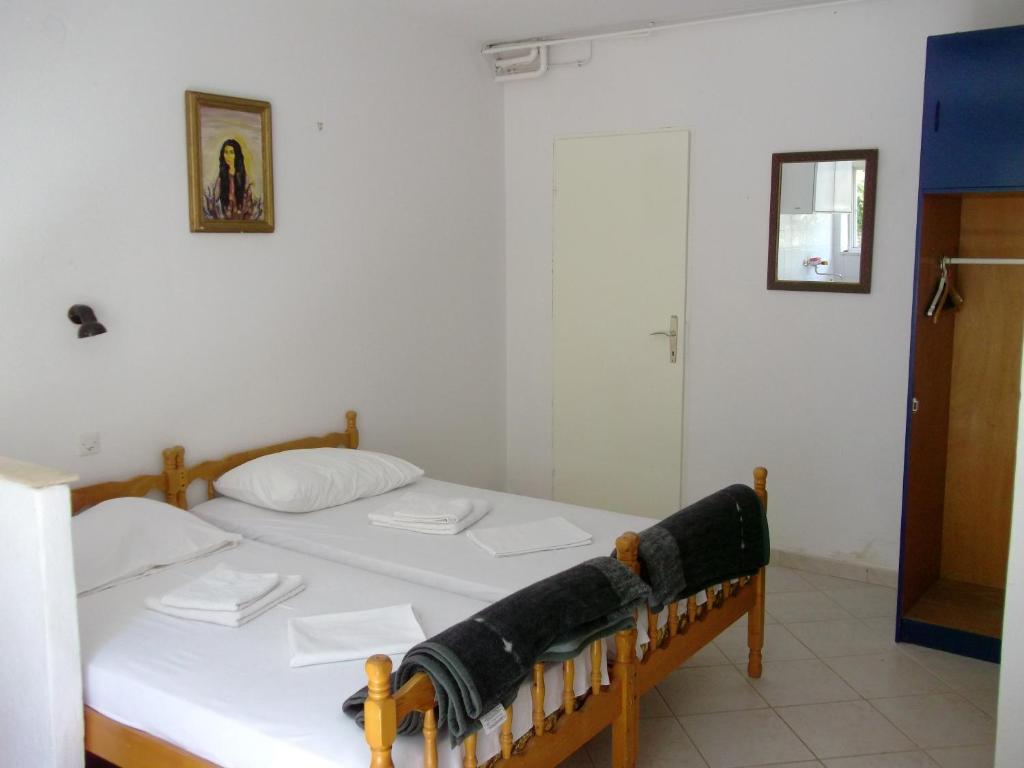 Łóżko lub łóżka w pokoju w obiekcie Soline accommodation