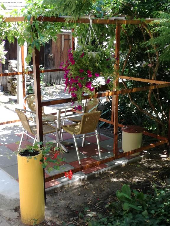 A garden outside Dudi Apartman