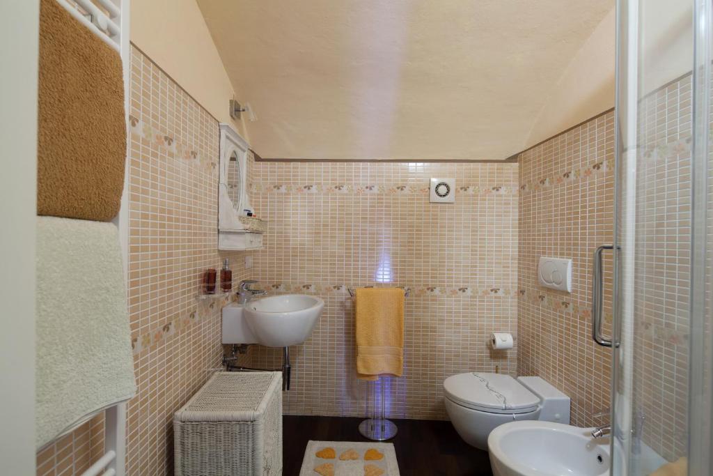 Koupelna v ubytování B&B La Pulce Dorata