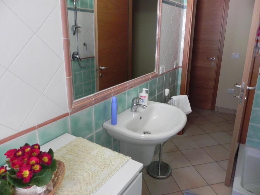 Koupelna v ubytování Buggerru a Mare Residence