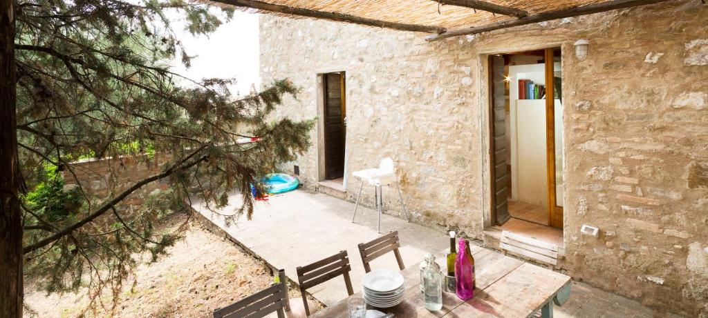 Patio alebo iná vonkajšia časť ubytovania Case Di Gello